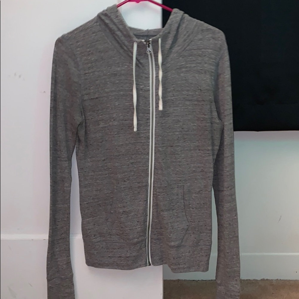 Light grey zip up hoodie